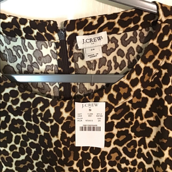 NWT J.Crew Factory leopard print shift dress - Picture 3 of 3